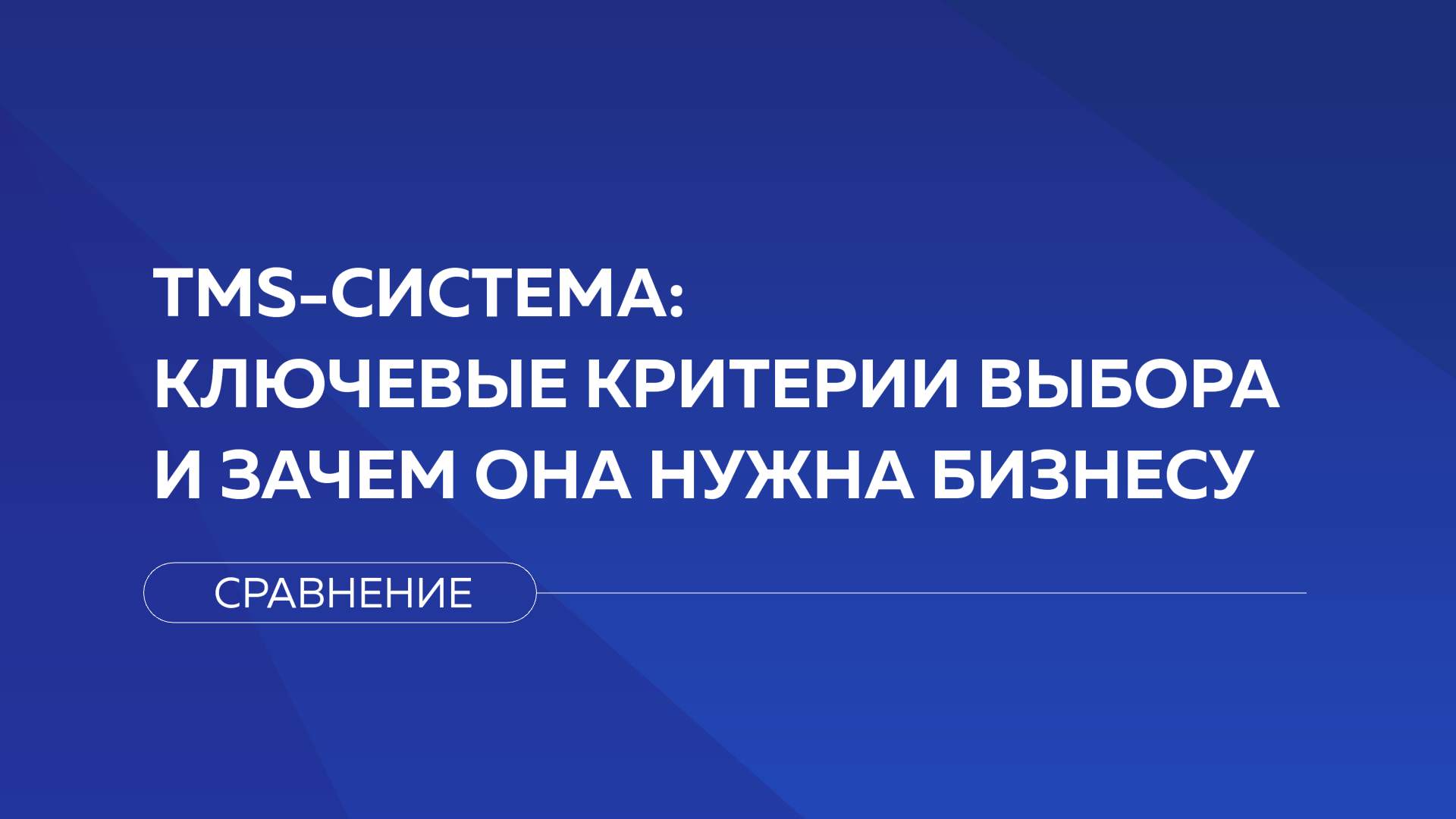 TMS-система: критерии выбора и зачем она нужна бизнесу